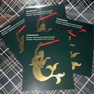 Starbucks brass siren bookmark ornament